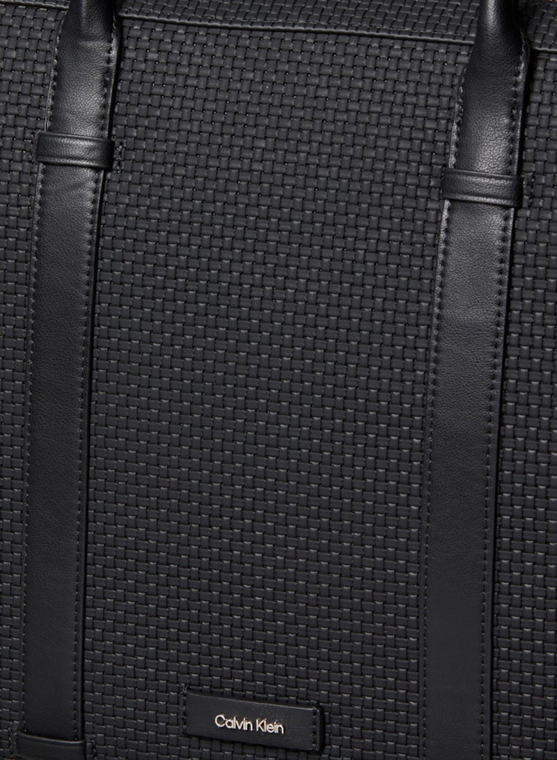 CALVIN KLEIN Embossed Woven Commuter Bag - Image 4